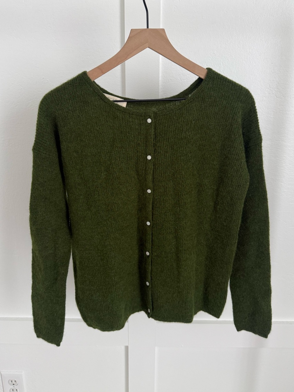 Sezane Gaspard Cardigan Perfect Green